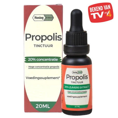 Propolis Tinctuur 20% - geconcentreerd extract (200mg/ml), flesje 20 ML - Honingdirect Propolis Tinctuur 20% - geconcentreerd extract (200mg/ml), flesje 20 ML - Honingdirect