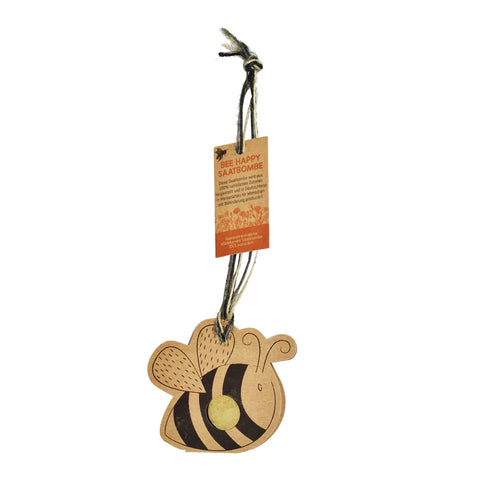 Bijenhanger met zaadbom voor bloemenweide Bijenhanger met zaadbom voor bloemenweide
