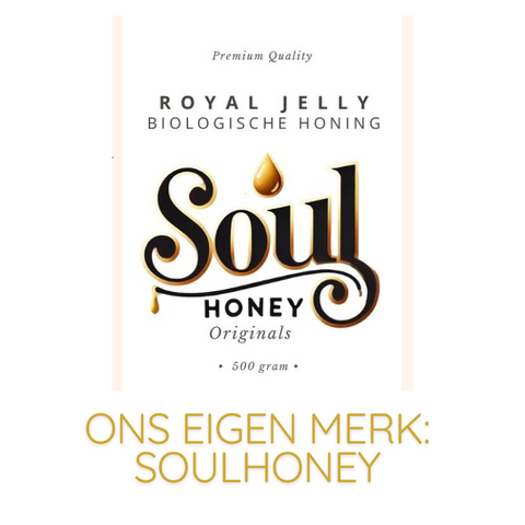 Biologische rauwe honing met 3% royal jelly - 500 g pot - Honingdirect Biologische rauwe honing met 3% royal jelly - 500 g pot - Honingdirect