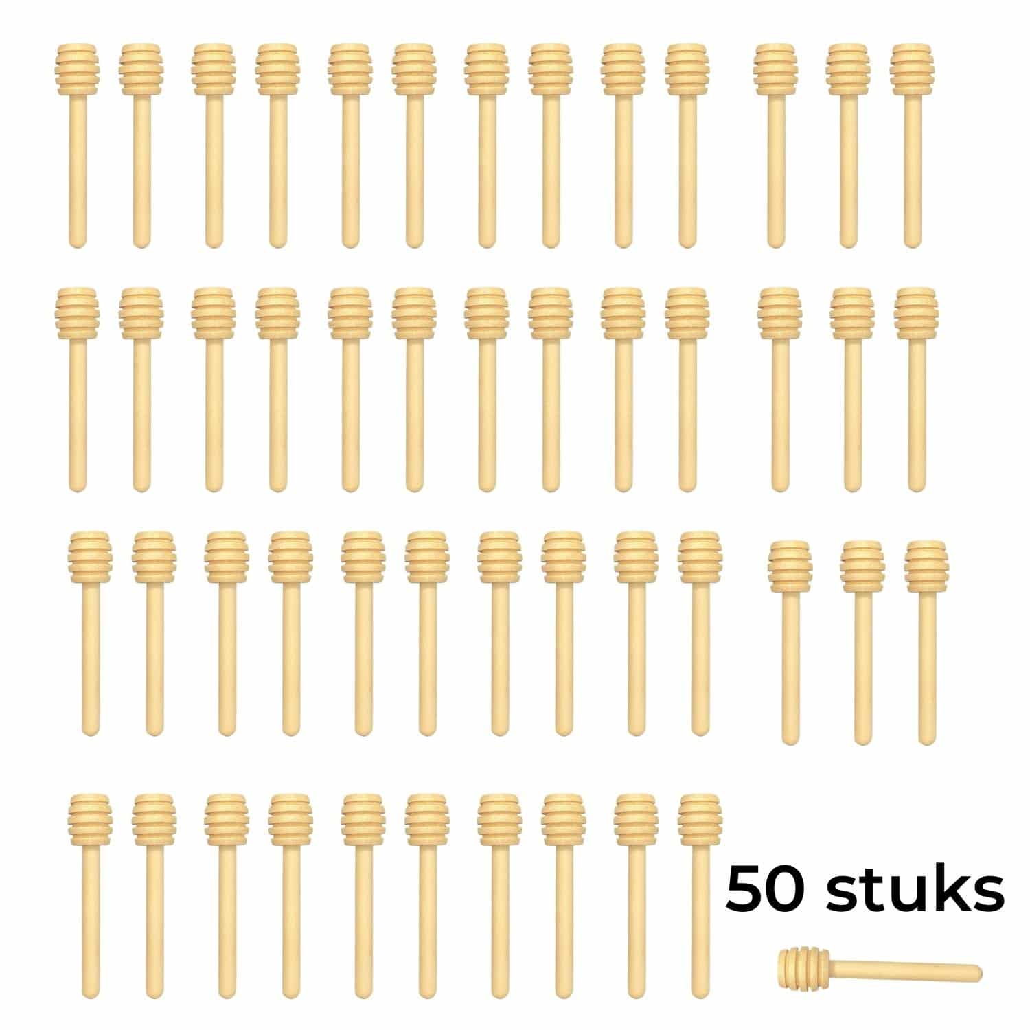 50 stuks houten honinglepels