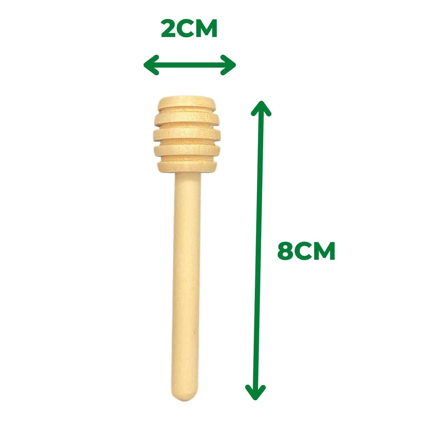 Houten honinglepel afmeting in cm