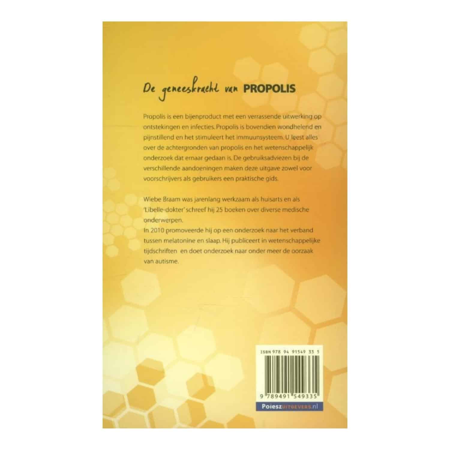Achterzijde boek De geneeskracht van Propolis Achterzijde boek De geneeskracht van Propolis