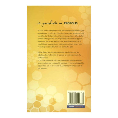 Achterzijde boek De geneeskracht van Propolis Achterzijde boek De geneeskracht van Propolis