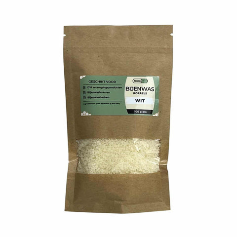 100% zuivere bijenwaskorrels wit 100% zuivere bijenwaskorrels wit