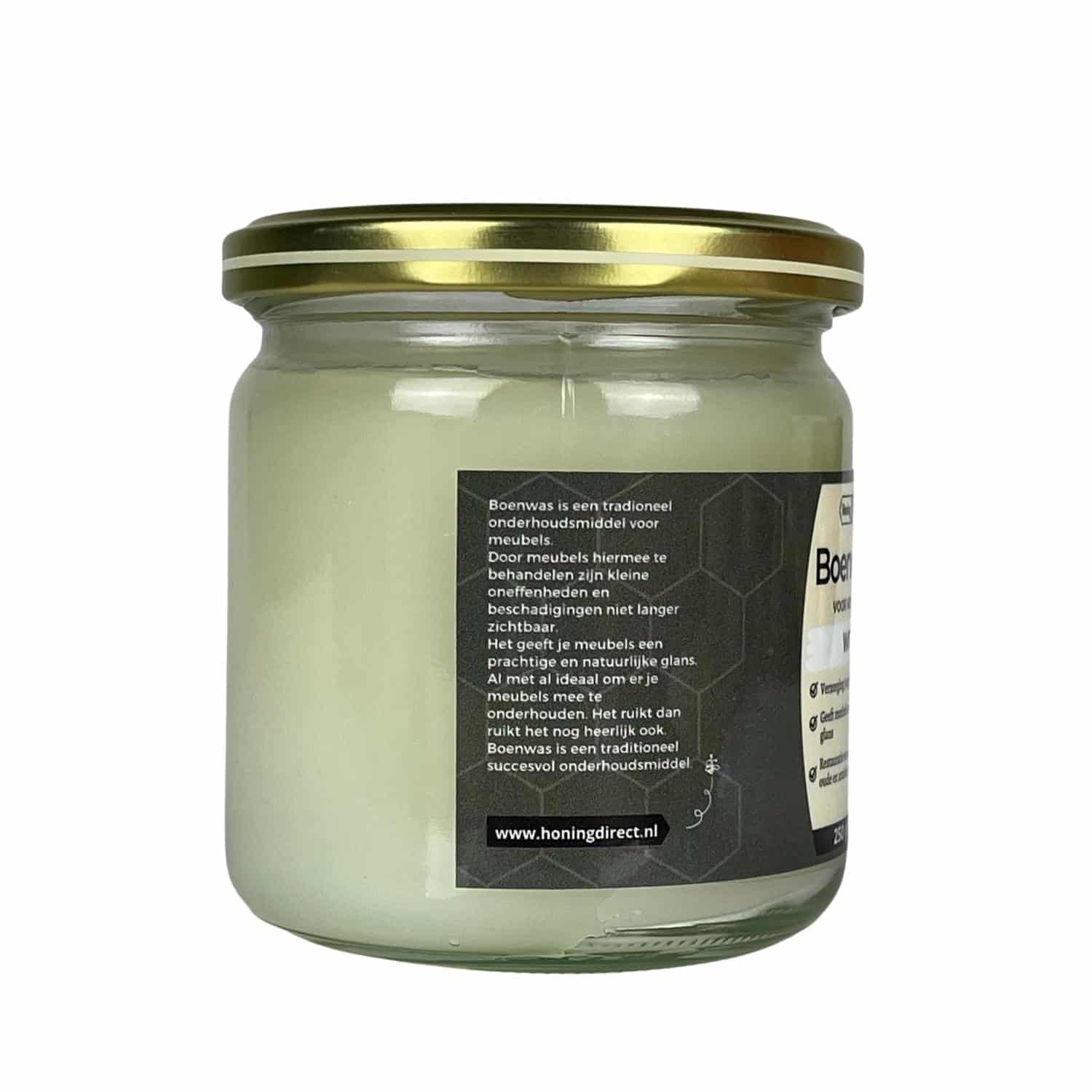 Bijen boenwas zijkant in de kleur wit Bijen boenwas zijkant in de kleur wit