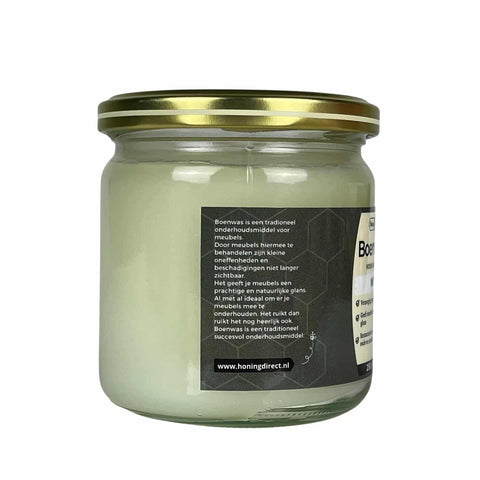 Bijen boenwas zijkant in de kleur wit Bijen boenwas zijkant in de kleur wit