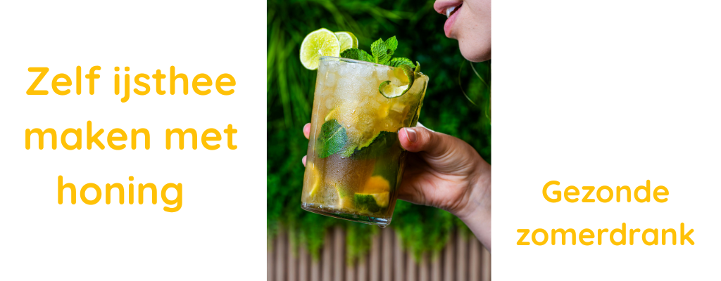 Gezonde zomerdrank zelf maken - Munt ijsthee met honing