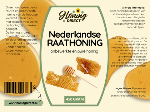 Nederlandse Zomer Raathoning - Exclusief seizoensproduct 450 gram