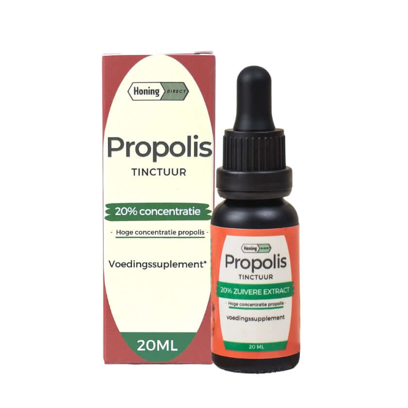 Propolis tinctuur vooraanzicht met doosje