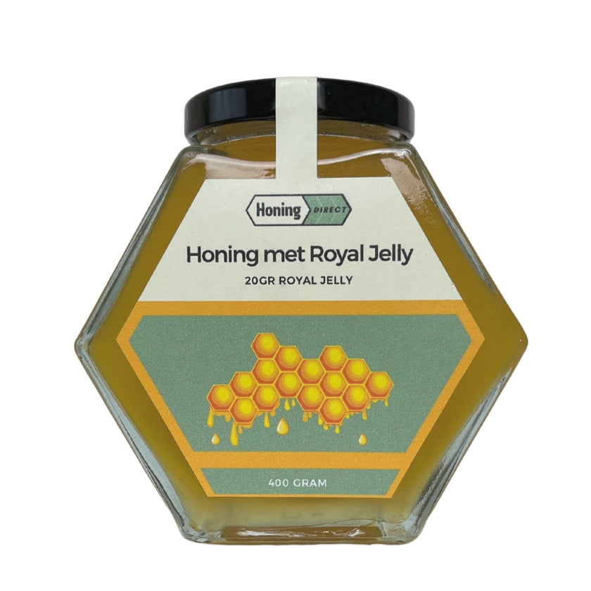 Rauwe bio honing met toegevoegde royal jelly